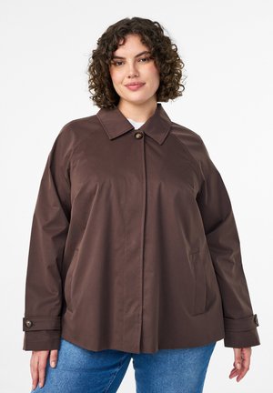 MIT KRAGEN UND RAGLANÄRMELN - Suvejakk - seal brown