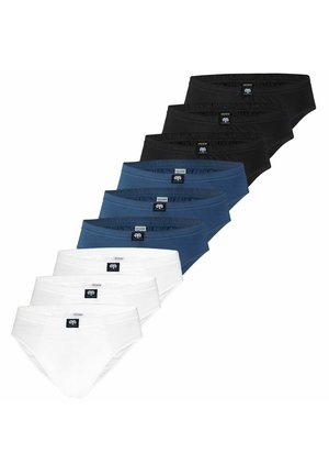 9 STÜCK - Slip - schwarz navy weiß