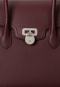 Lauren Ralph Lauren PEBBLED LEATHER LARGE TANNER SATCHEL - Håndtasker - dark garnet