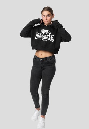 Lonsdale Pulover s kapuco - black
