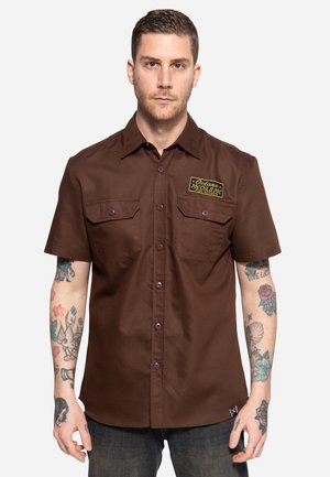 OCTANE OILS - Shirt - dunkelbraun