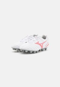 Mizuno MONARCIDA NEO III SELECT - Fodboldstøvler til fast underlag - white/radiant red