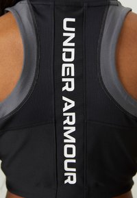 Under Armour HEATGEAR RIB - Top - black/castlerock/white