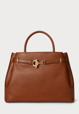 LEATHER LARGE BLAIKE SATCHEL - Veľká kabelka - lauren tan