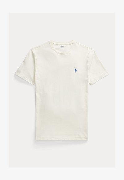 Polo Ralph Lauren CUSTOM SLIM FIT JERSEY CREWNECK T-SHIRT - Základné tričko - parchment cream