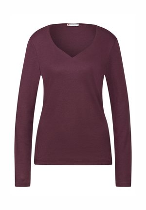 MIT HERZAUSSCHNITT - T-shirt à manches longues - rot