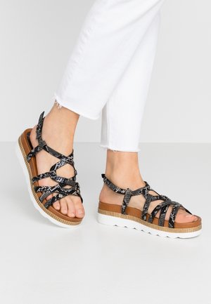 Platform sandals - dark grey