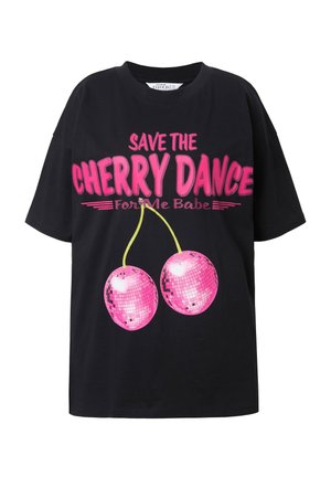 Studio Untold CHERRY - Print T-shirt - black