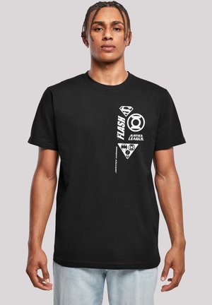 DC COMICS JUSTICE LEAGUE CHEST ICONS - Print T-shirt - black