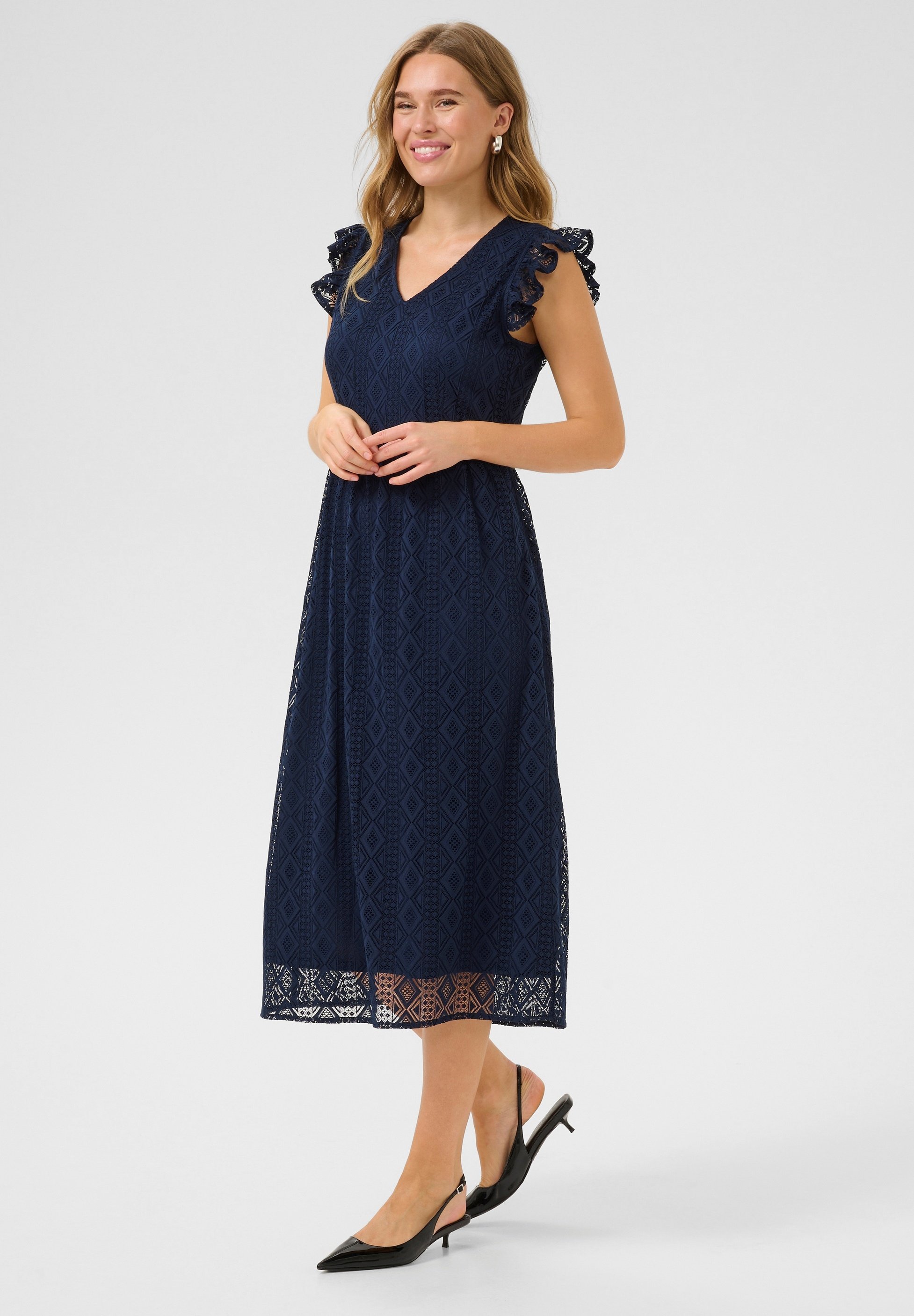 blue coat dress for women Striped Rib Dress main image 0