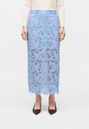 HERRA BRODERI ANGLAISE MIX  - Jupe longue - cashmere blue
