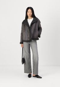Object OBJOAKLYN JACKET - Jacka i konstläder - dark grey