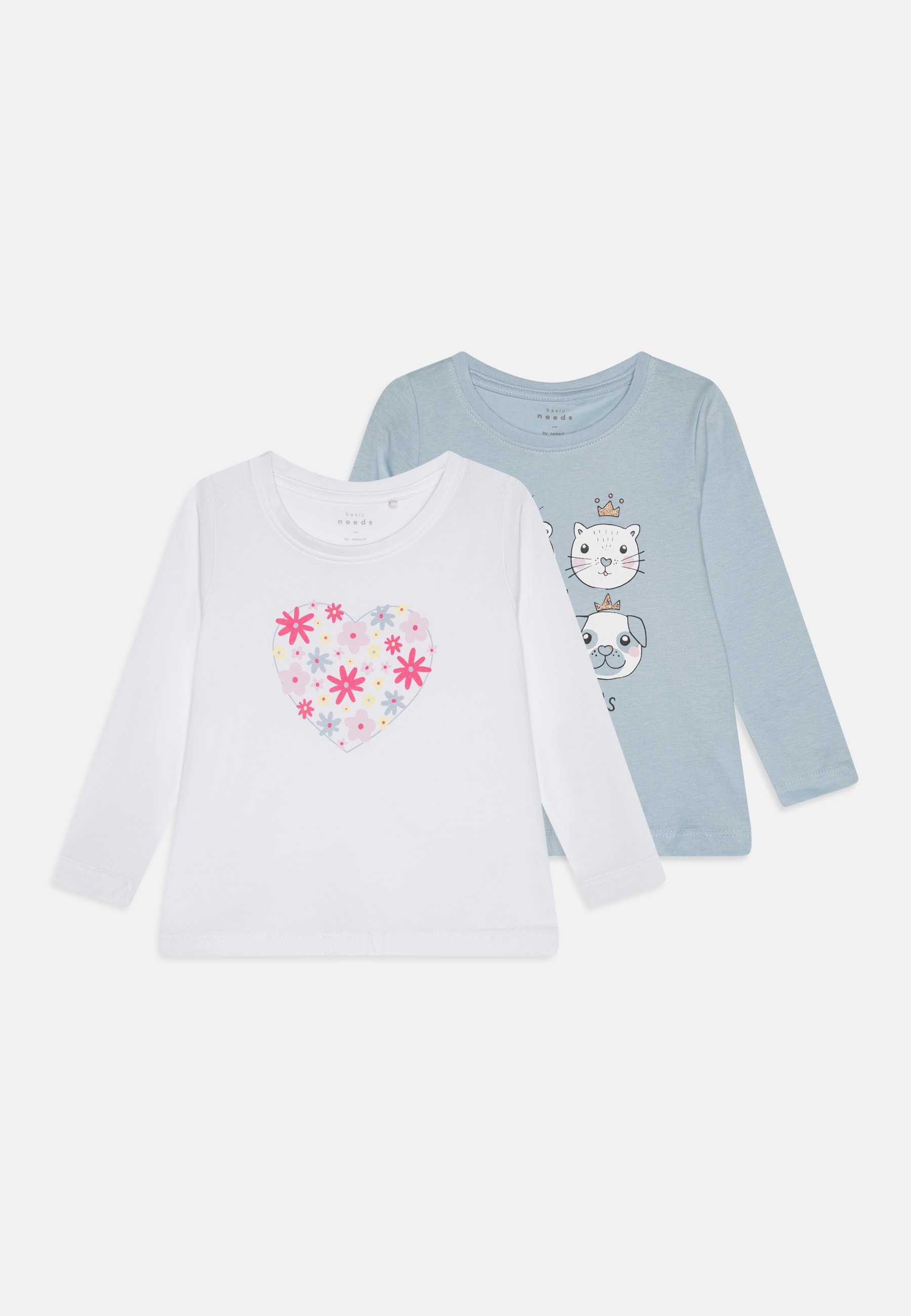 NAME IT Maglietta Lunga Bambina - Confezione Da 2, Taglio Largo, Morbida, Per Autunno