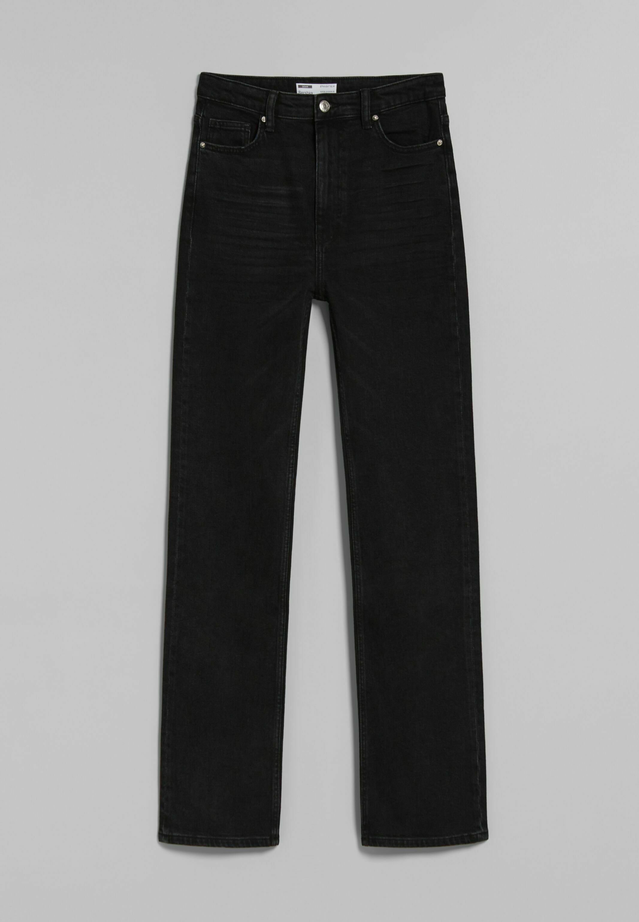 Bershka MIT HOHEM BUND - Jeans a sigaretta - black/nero - Zalando.it