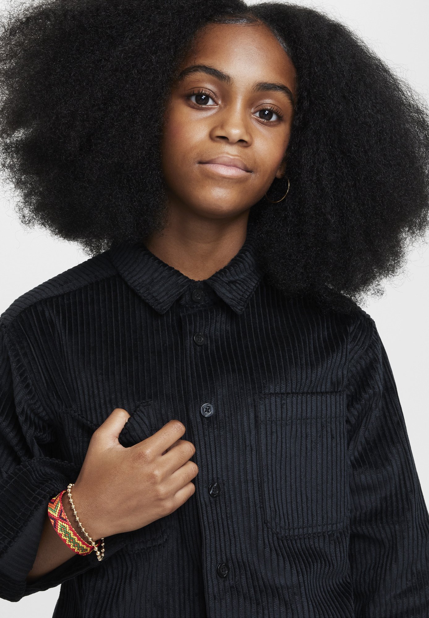 nike black cord jacket