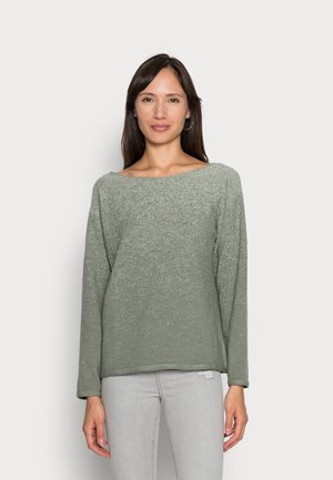 COLOURED STRUCTURE - Strickpullover - greyish green