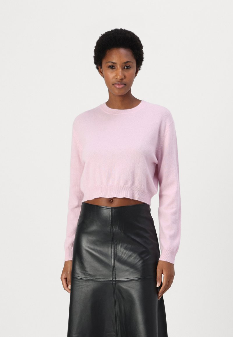 pure cashmere CROP LONG SLEEVE  - Pulover - pink