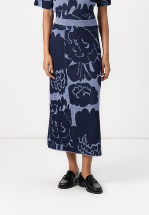 SIVELLYS PIONI - Maxi skirt - dark navy