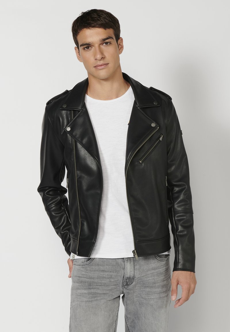 Koroshi SKIN EFFECT - Mākslīgās ādas jaka - black