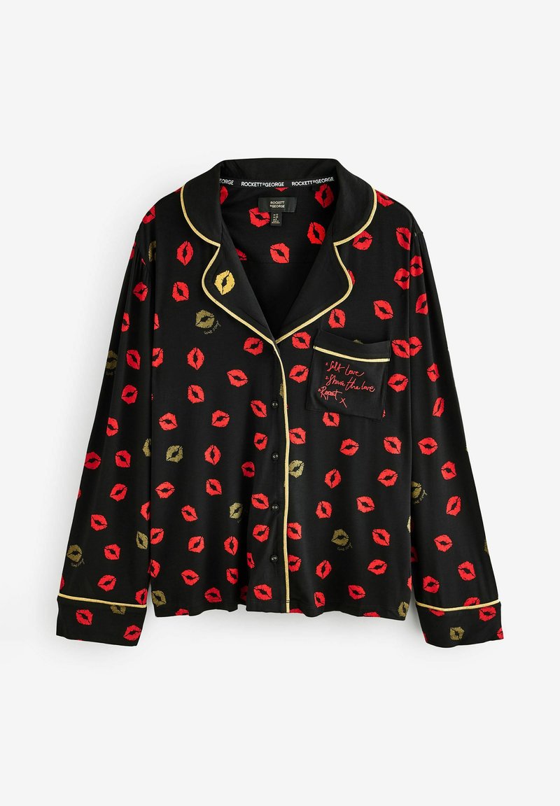 Rockett St George SET REGULAR FIT - BUTTON THROUGH - Pyjama - black red ...