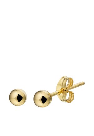 ZILVEREN PLATED ZEGELRING OVAAL ZIRKONIA - Oorbellen - gold-coloured
