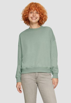 LOCKERES ÜBERSCHNITTENER SCHULTER - Sweatshirt - salbeigrün