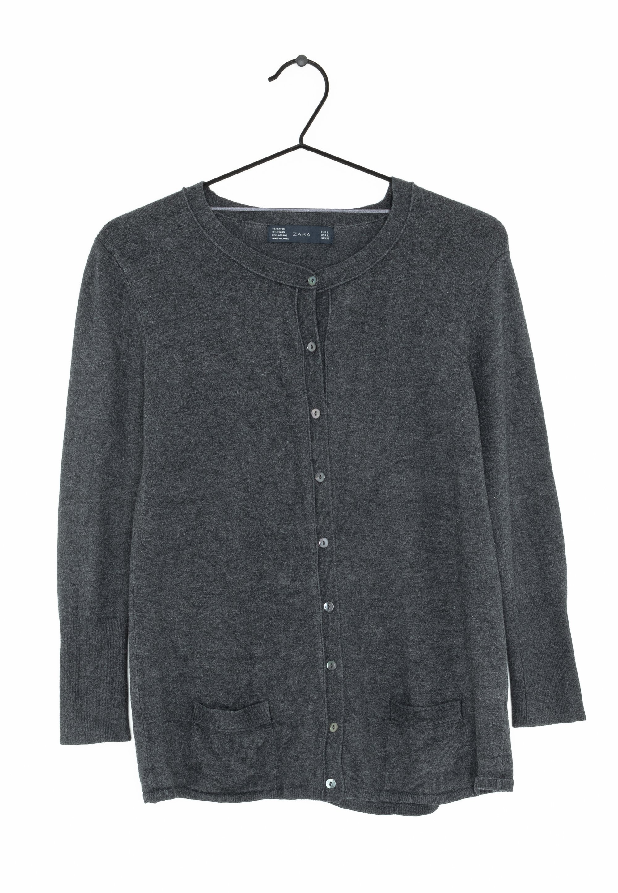 Zara Strickjacke grey/grau (Pre-owned) Zalando