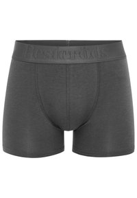 Mørkegrå boxerbriefs i blødt stof, med et logo-præget elastisk liv bånd og flade sømme for komfort.