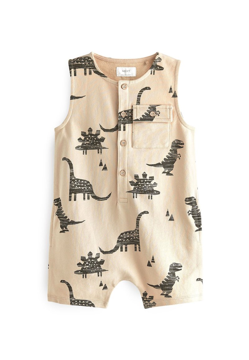 Next ALL OVER PRINTED JERSEY ALLINONE Jumpsuit cream black dino
