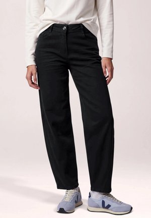 Cecil, HIGH WAIST BARREL-LEG JEANS IN A LOOSE FIT - Jean large - black