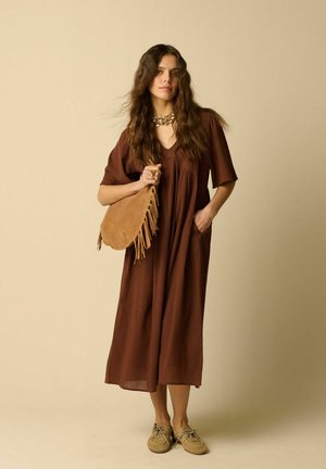 Sissy-Boy, SISSY-BOY MAXI-KLEID - DUNKELBRAUN - Jurk - dunkelbraun