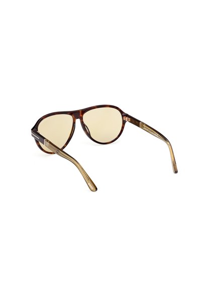 Tom Ford QUINCY - Sluneční brýle - marrone chiaro verde