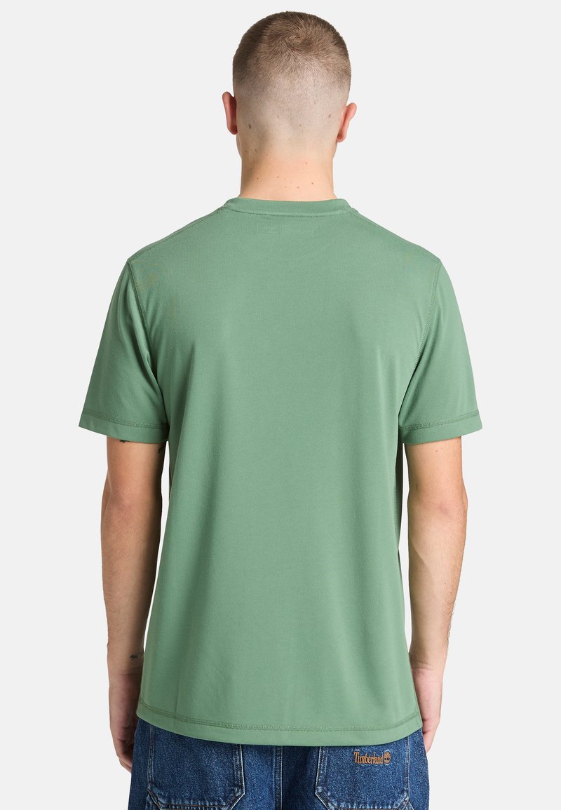 Timberland QUICK-DRY SHORT-SLEEVE TEE - Jednoduché tričko - medium green