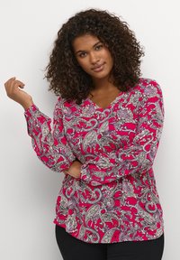 Kaffe Curve PRINTED - Blůza - virtual pink paisley print