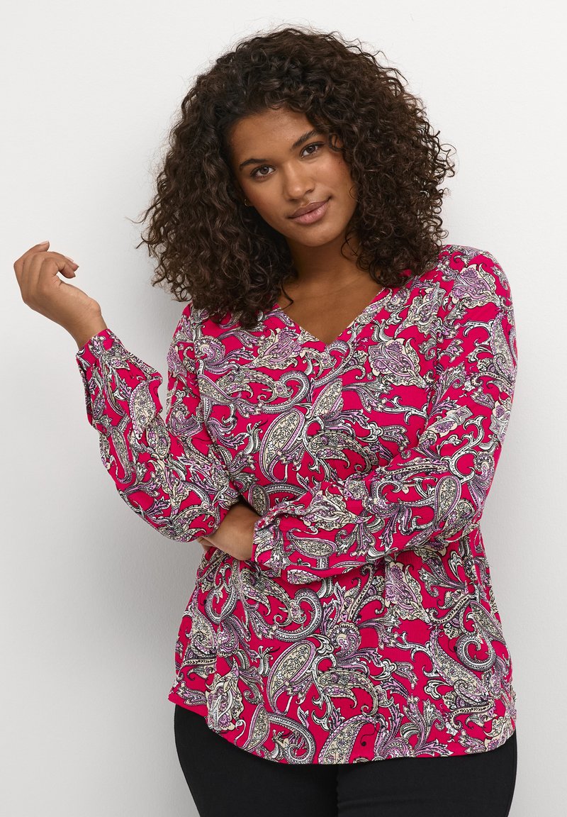 Kaffe Curve PRINTED - Blůza - virtual pink paisley print