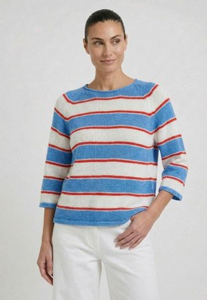 Oui, PULLOVER - Pullover - lt blue red