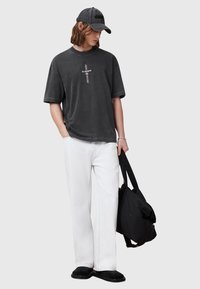 AllSaints CREW - Printtipaita - washed black