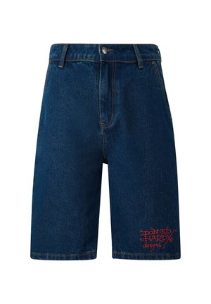 Ed Hardy BATTLE DRAGON   - Denim shorts - indigo