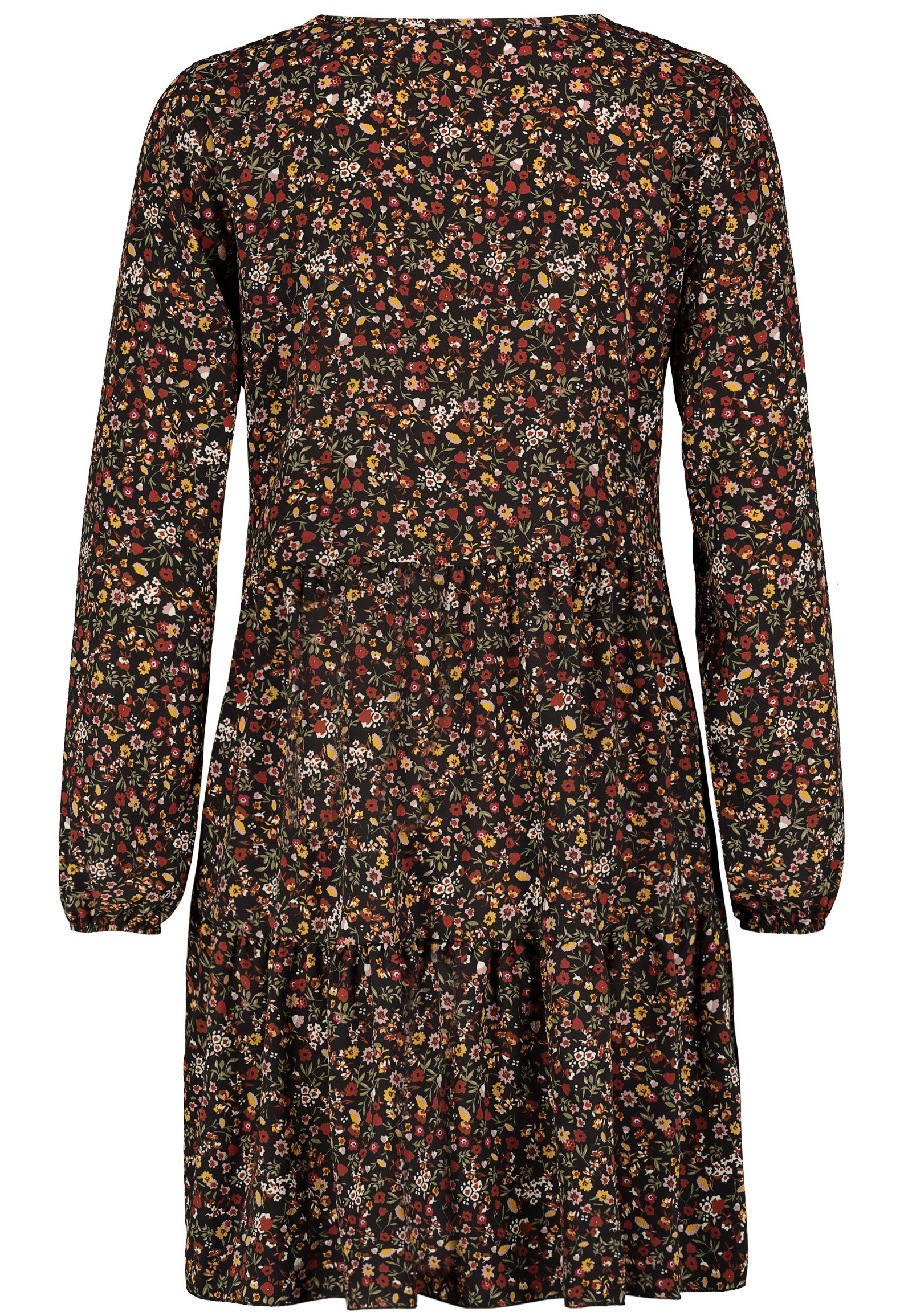 SUBLEVEL Damen Maxikleid Mit V-Ausschnitt - 3/4 Ärmel & Rüschensaum | 100% Viskose