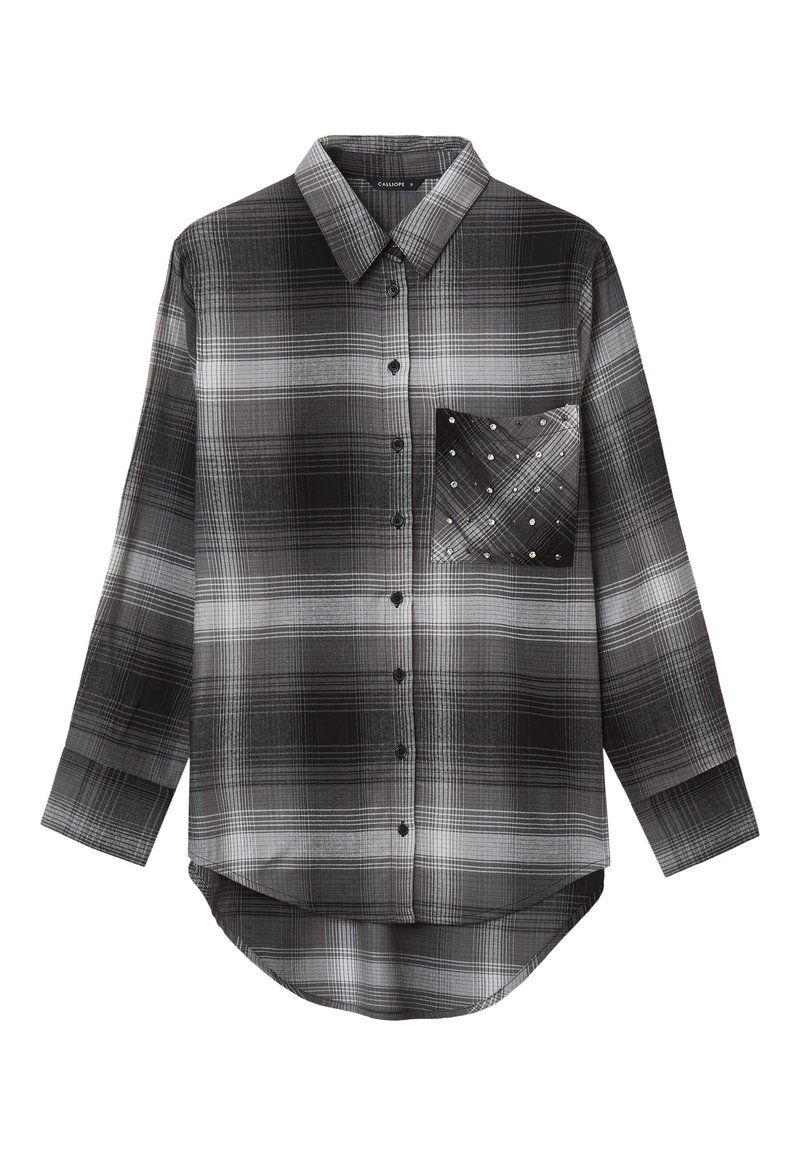 Calliope QUADRI STRASS - Camicia - var grigio
