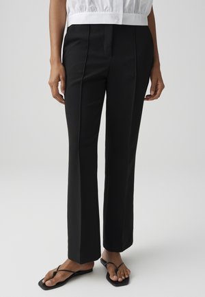 OPUS PANTS, MID RISE ANKLE RELAXED FIT - Pantaloni - black