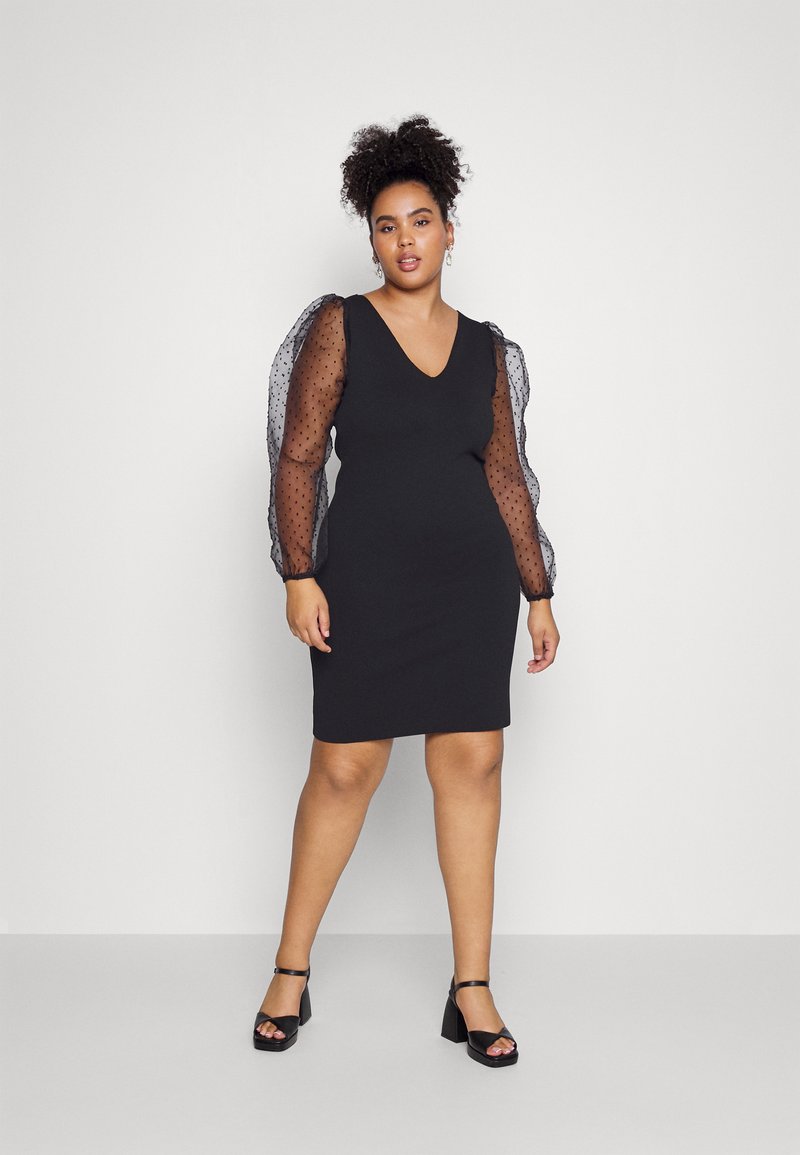ONLY Curve ONCPATSY V NECK DRESS Vestido de cóctel black/negro