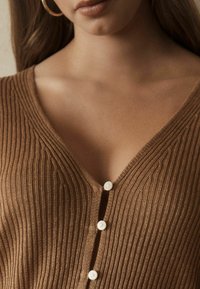 Next BUTTON THROUGH REGULAR FIT - Cardigan - camel brown