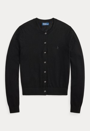 Polo Ralph Lauren, MERINO WOOL CREWNECK CARDIGAN - Gilet - black