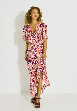 Grain de Malice, ROBE LONGUE HABILLÉE IMPRIMÉ FLEURI - Vestido largo - violet