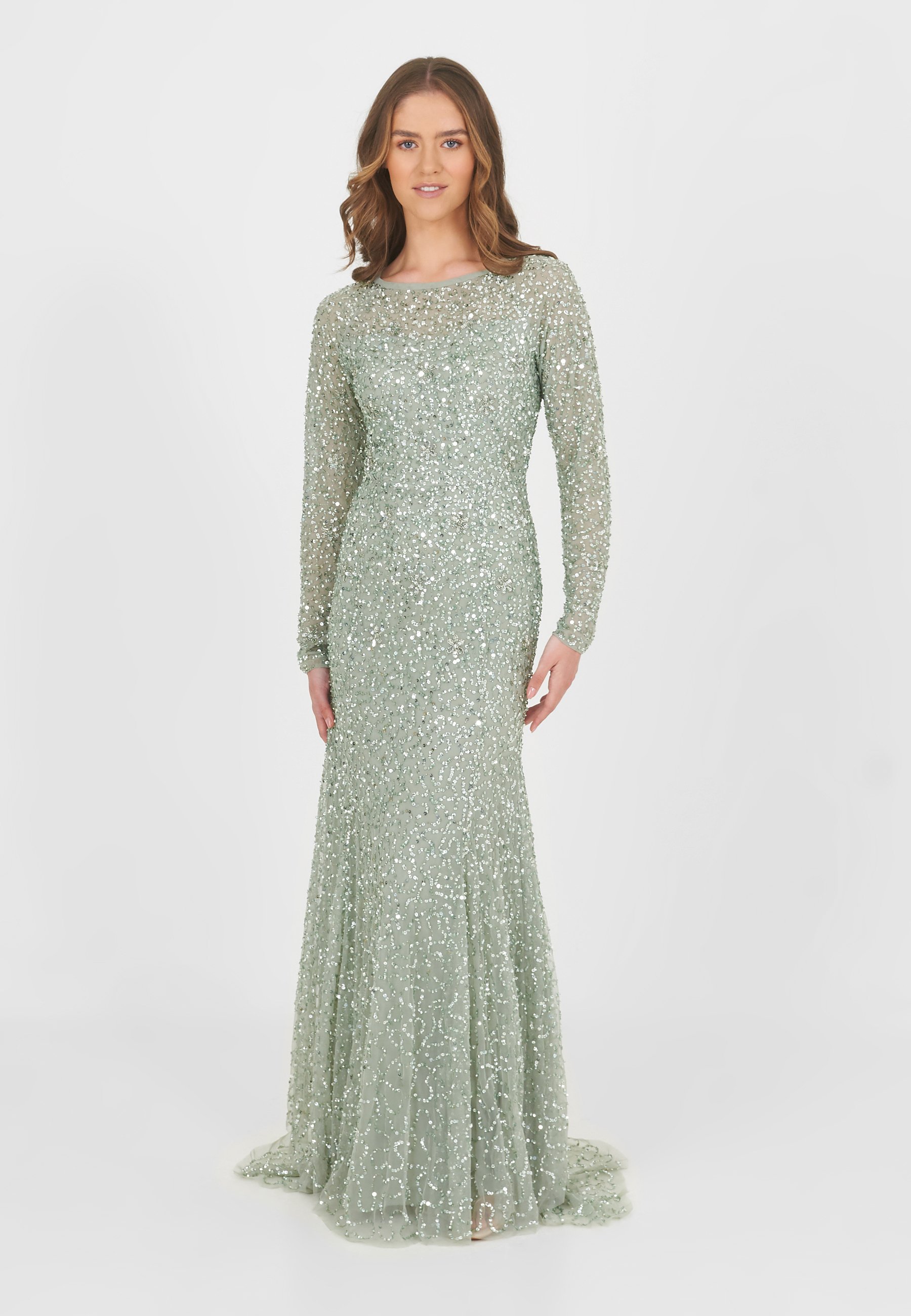 Maryisa EMBELLISHED SEQUINS MODEST - Occasion wear - sage green/green -  Zalando.ie