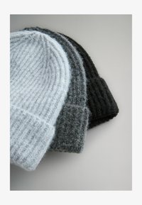 Geselecteerd, black/grey marl/charcoal grey