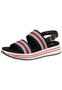 Remonte Sandals - navy-weiss-rot/pazifik 14