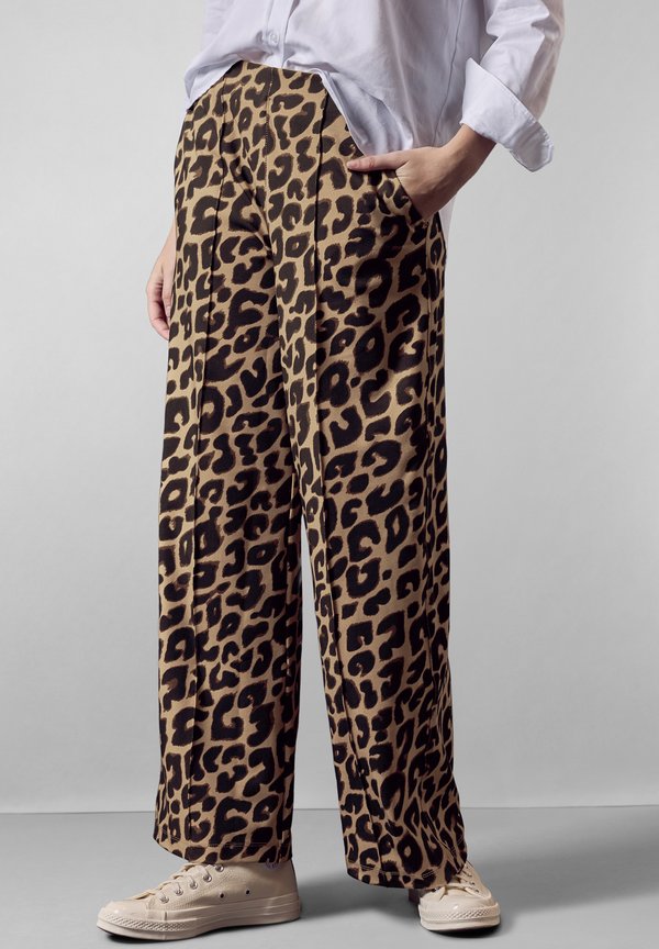 BEDRUCKTE - Stoffhose - beige