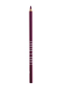 Matita contorno labbra bordeaux con punta appuntita, caratterizzata da un finish opaco e testo del marchio bianco. Il design è cilindrico e slanciato.
